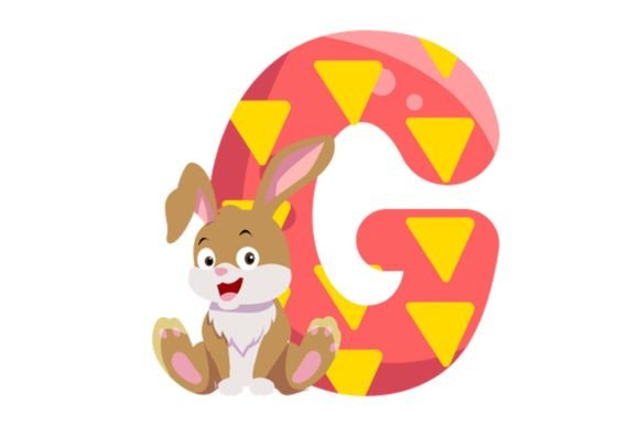 Adorable Creativity with Cute Animal Icons Alphabet G Cliparts