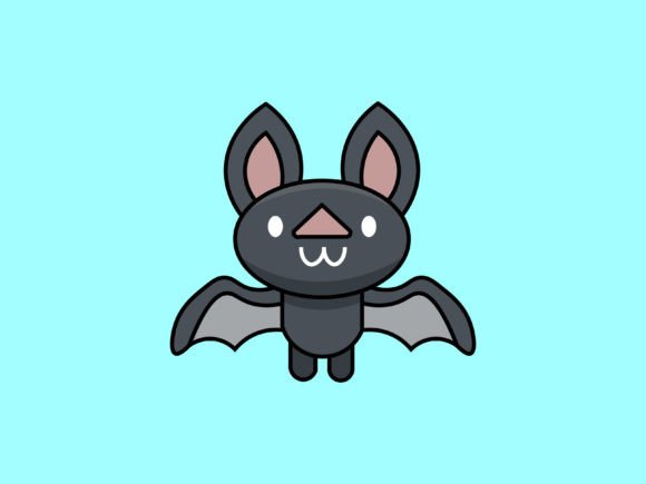 Adorable Design Assets: The Kawaii Animal Bat Icon