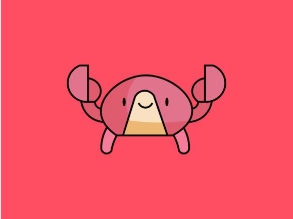 Adorable Design Projects with the Kawaii Animal Crab Icon