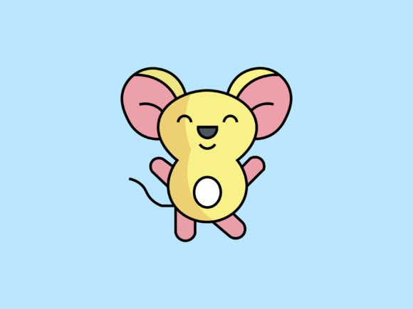 Adorable Kawaii Animal Rat Icon for Creative Projects