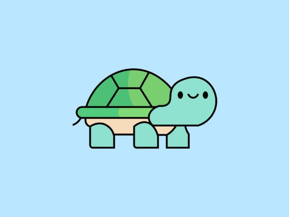 Adorable Kawaii Animal Turtle Icon: Your Next Design Asset