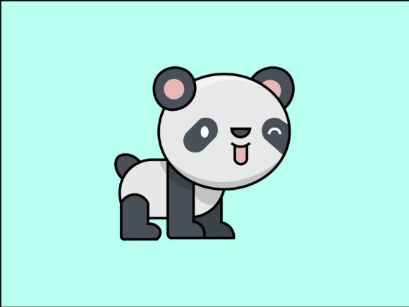 Charming Kawaii Animal Panda Icon for Creative Projects