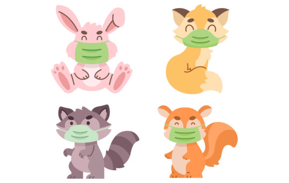 Charming Protection: Using the Cute Animal Pack Wearing a Mask