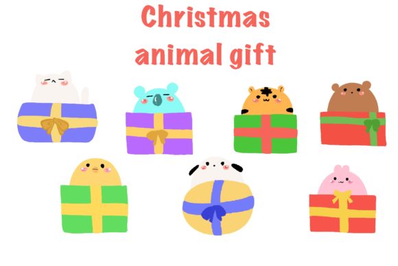Christmas Animal Gift: A Creative Suite for Festive Design