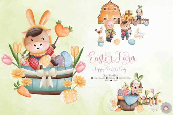 Easter Rabbit Animal Farmer Sublimation: A Design Deep Dive
