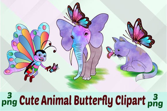 Enchanting Designs with a Cute Animal Butterfly Clipart Bundle