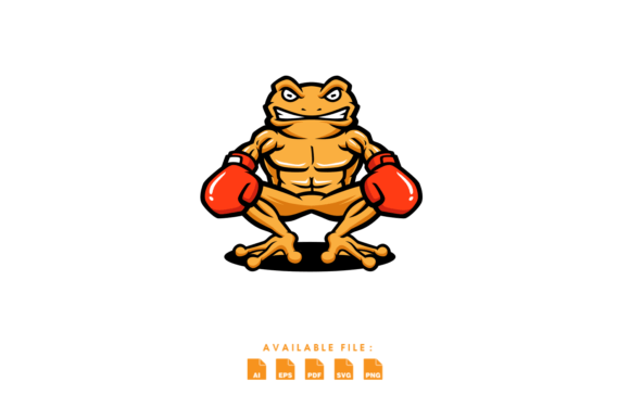 Frog Boxing Animal Illustration: A Knockout Design Asset