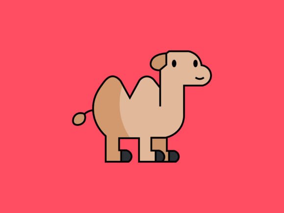 Kawaii Animal Camel Icon: A Playful Design for Every Project