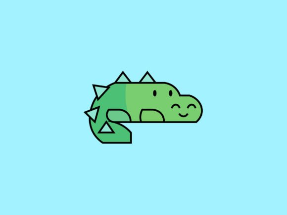 Kawaii Animal Crocodile Icon: A Playful Design for Every Project