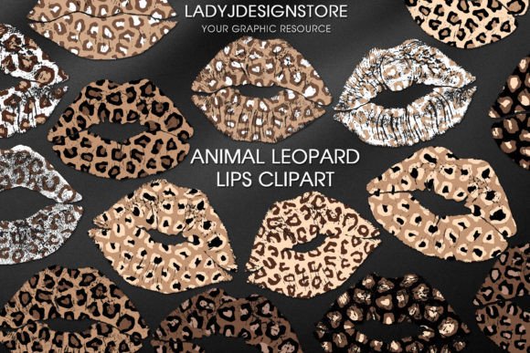 Leopard Animal Lips Clip Art: Bold Design for Modern Creators