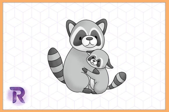 Racoon Mama Animal Mother's Day: A Design Asset for Whimsical Branding