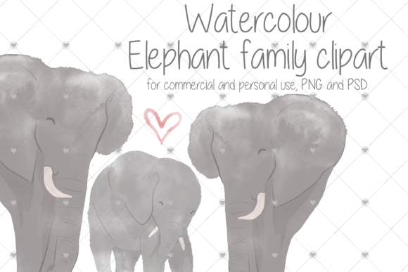 Watercolour Elephant Family Clipart: A Designer's Guide